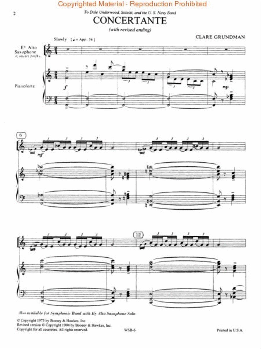 ...concertante...Op. 42 (2003) Alto Saxophone scores gallery preview page 3