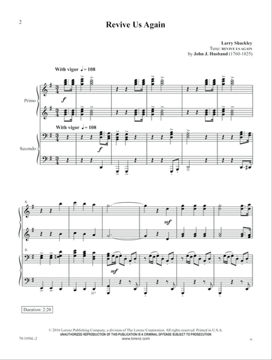 Praises and Prayers Piano Duet scores gallery preview page 2