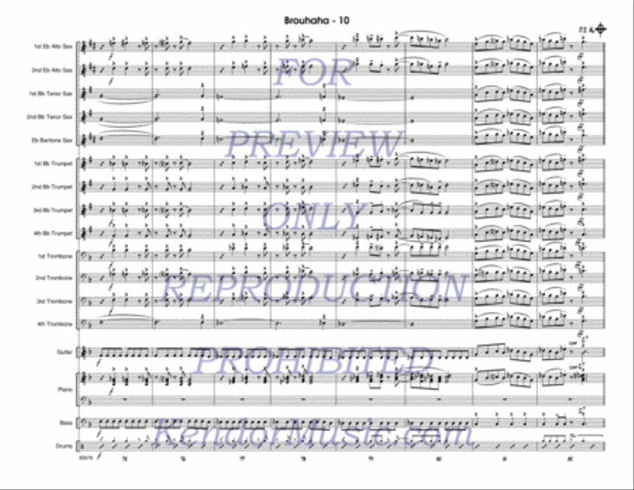Brouhaha Brouhaha Jazz Ensemble scores gallery preview page 11