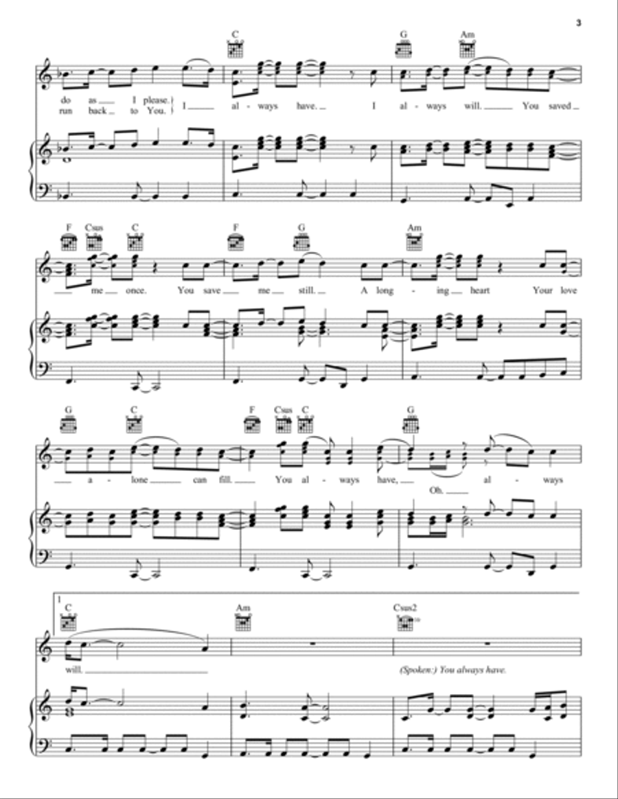 Always Have, Always Will Always Have, Always Will Piano, Vocal, Guitar scores gallery preview page 3