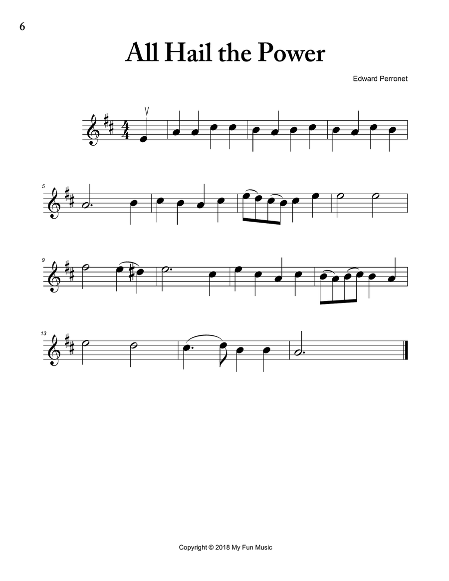 Violin Hymns for the Beginner Violin Solo scores gallery preview page 6