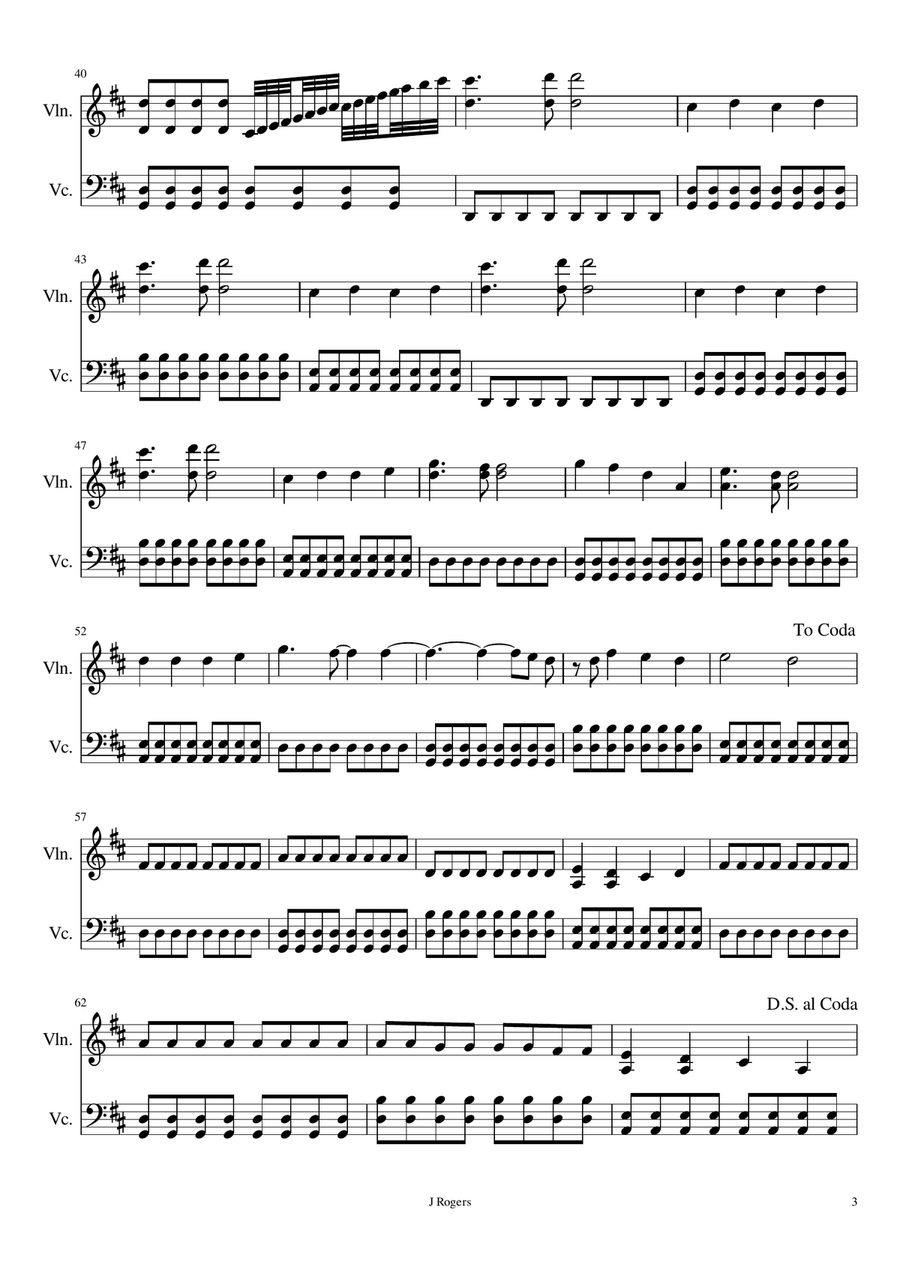 Mr. Brightside String Duet scores gallery preview page 3