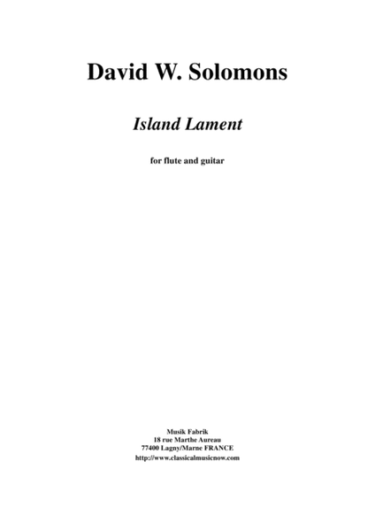 David Warin Solomons: Island Lament for flute and guitar