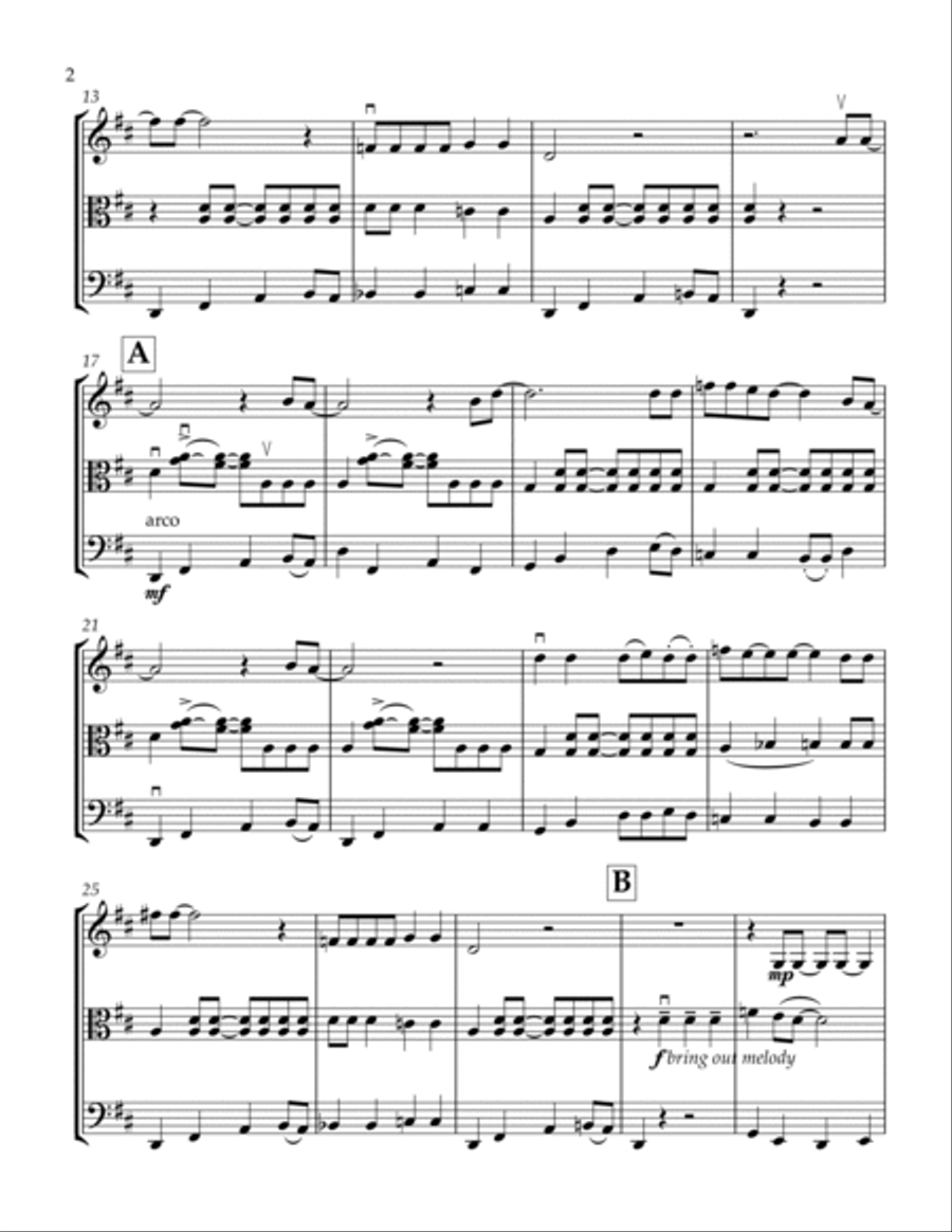 Crazy Little Thing Called Love String Trio scores gallery preview page 3