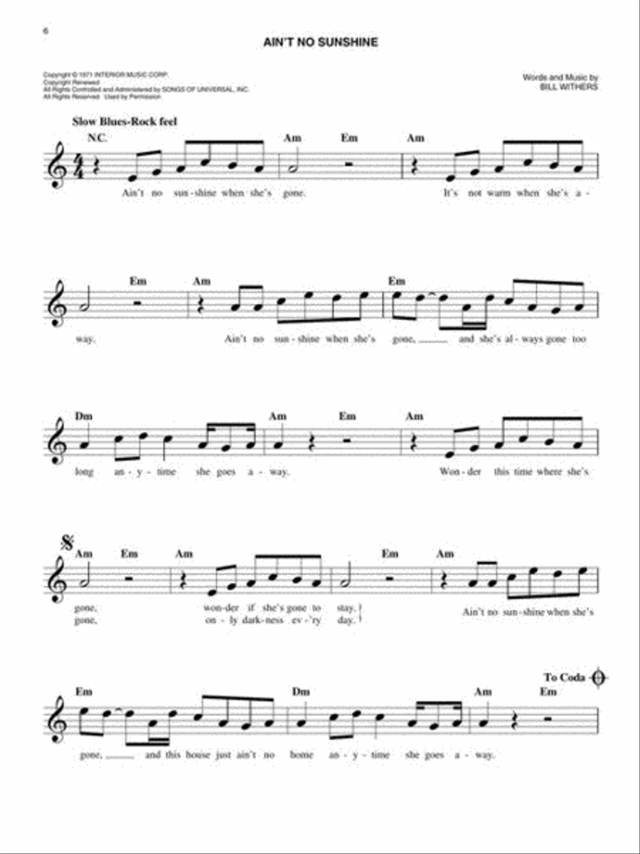 The Easy 3-Chord Fake Book Piano scores gallery preview page 6