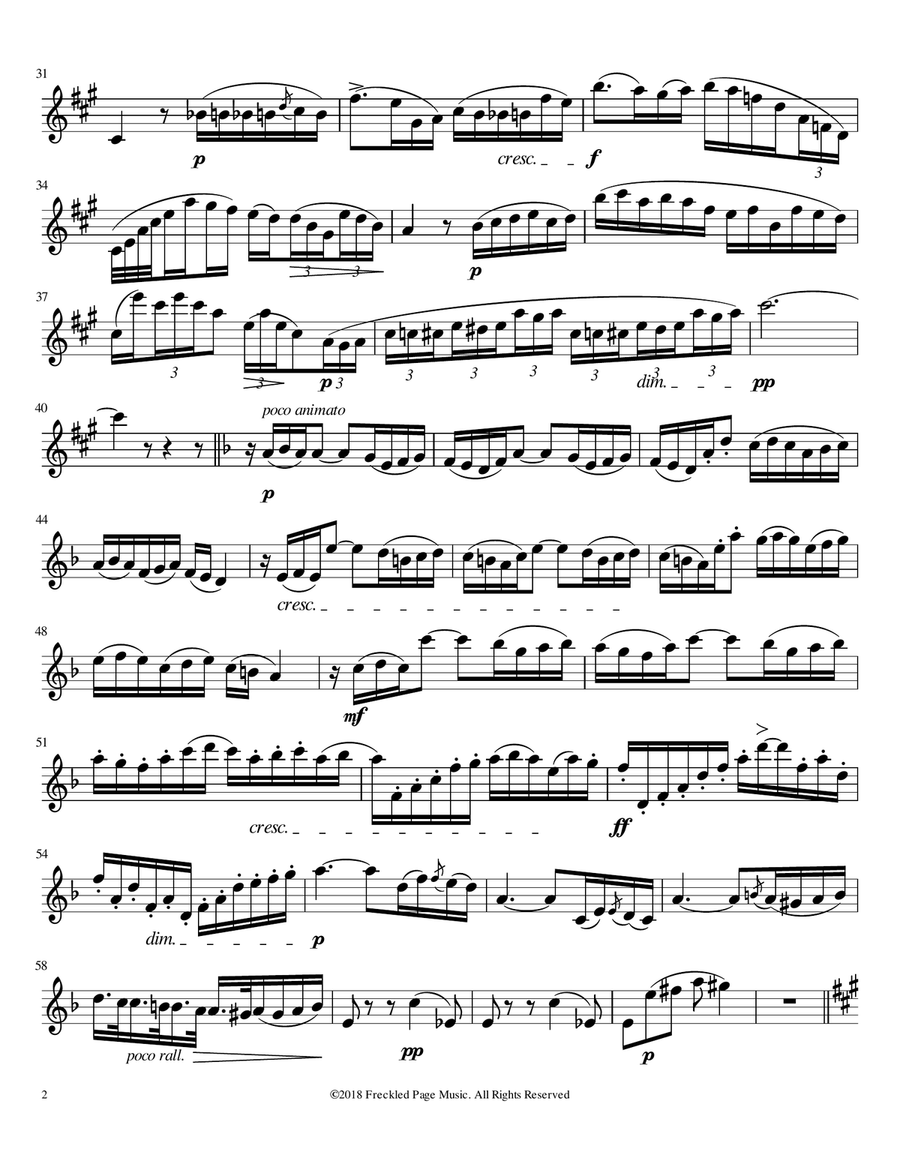 Berceuse Op.15 - for Alto Flute & Piano Flute Solo scores gallery preview page 3