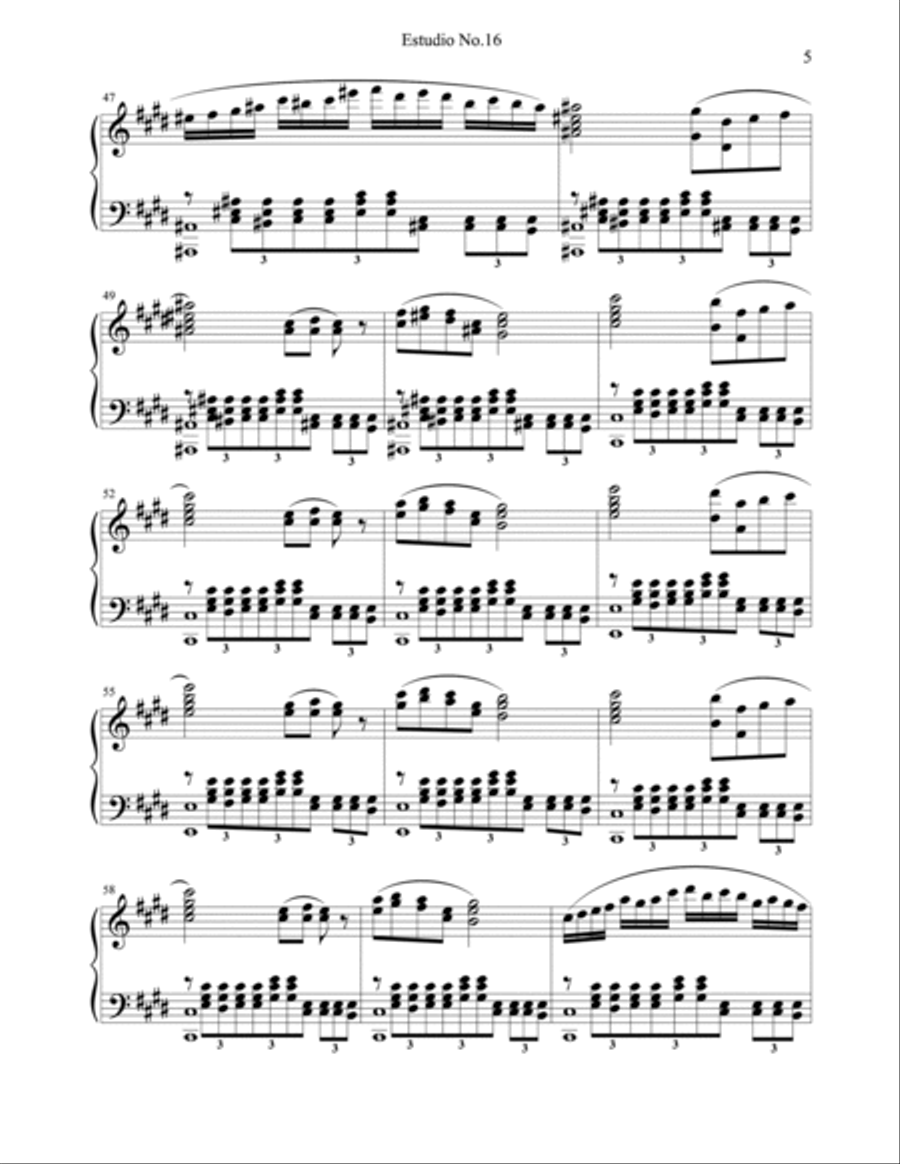 Etude No.16 Etude No.16 Piano Method scores gallery preview page 5