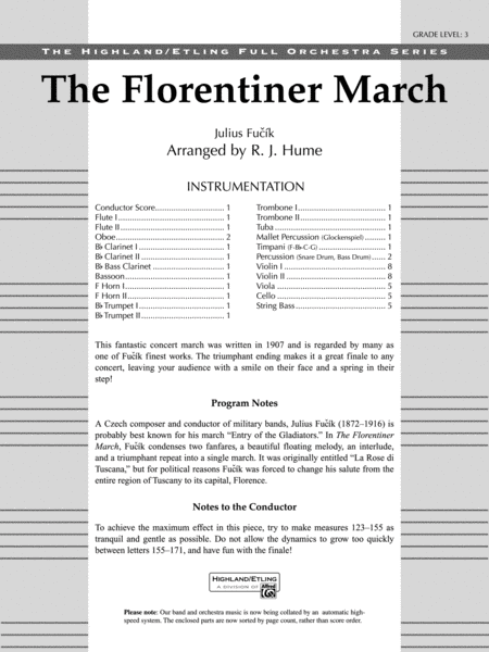 The Florentiner March: Score