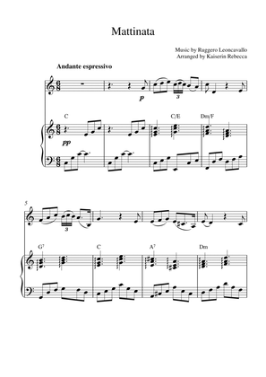 Mattinata (for violin solo and piano accompaniment)