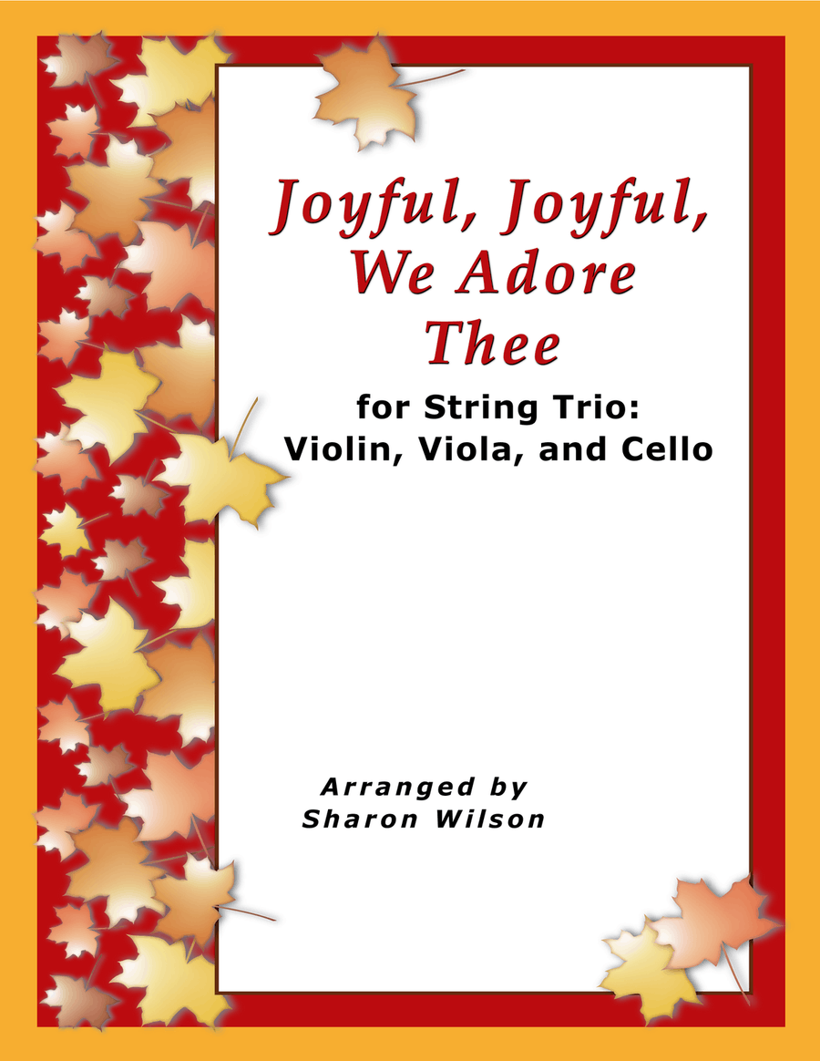 Joyful, Joyful, We Adore Thee (for String Trio – Violin, Viola, and Cello) String Trio scores gallery preview page 1
