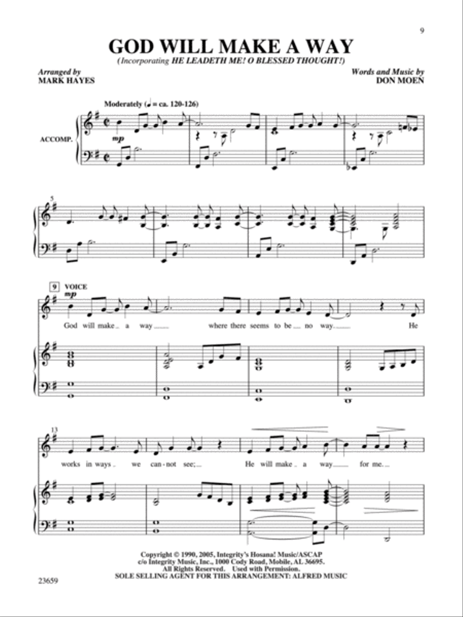 The Mark Hayes Vocal Solo Collection -- 7 Praise and Worship Songs for Solo Voice Voice Solo scores gallery preview page 3