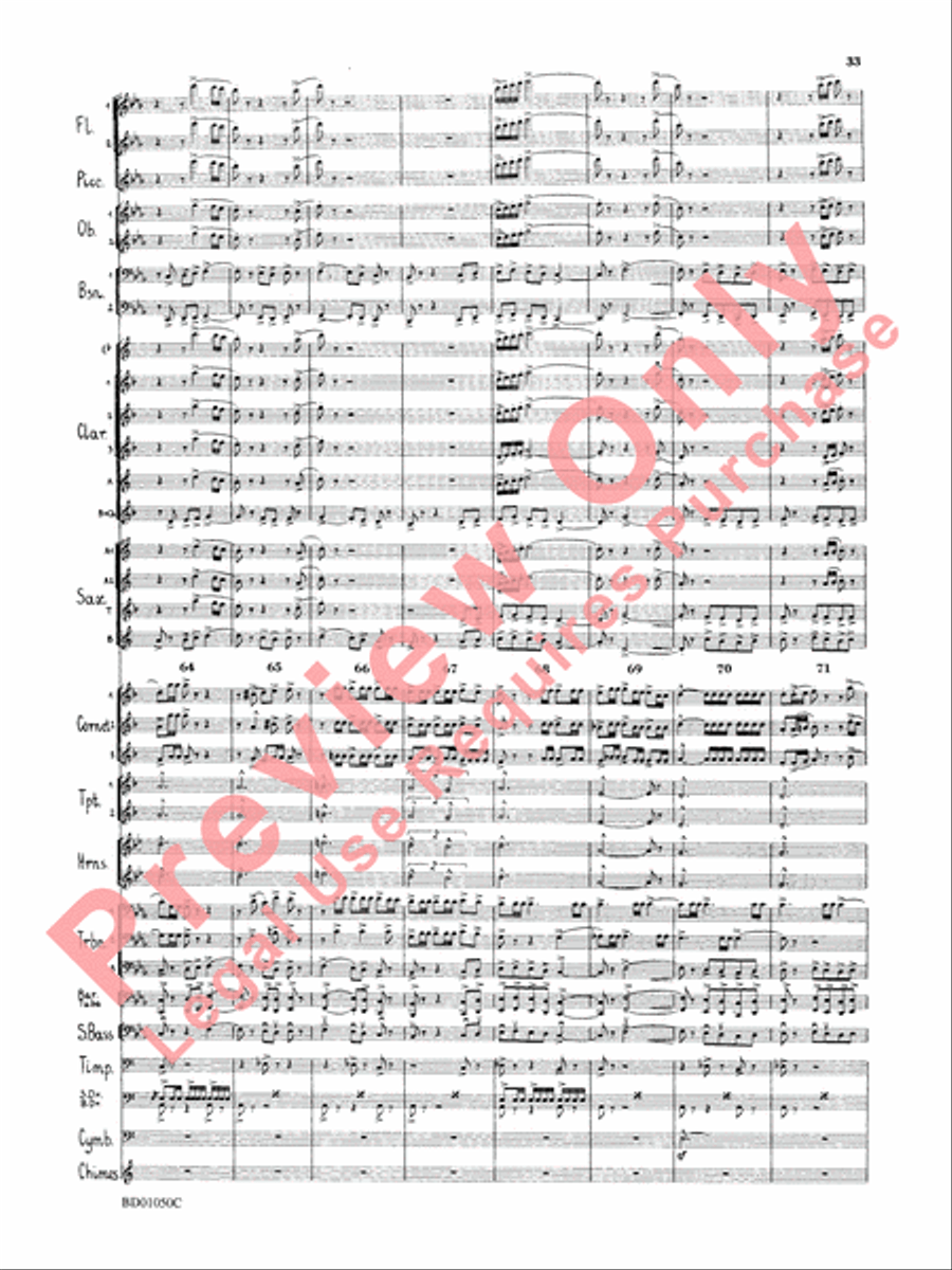 Trittico Concert Band scores gallery preview page 36