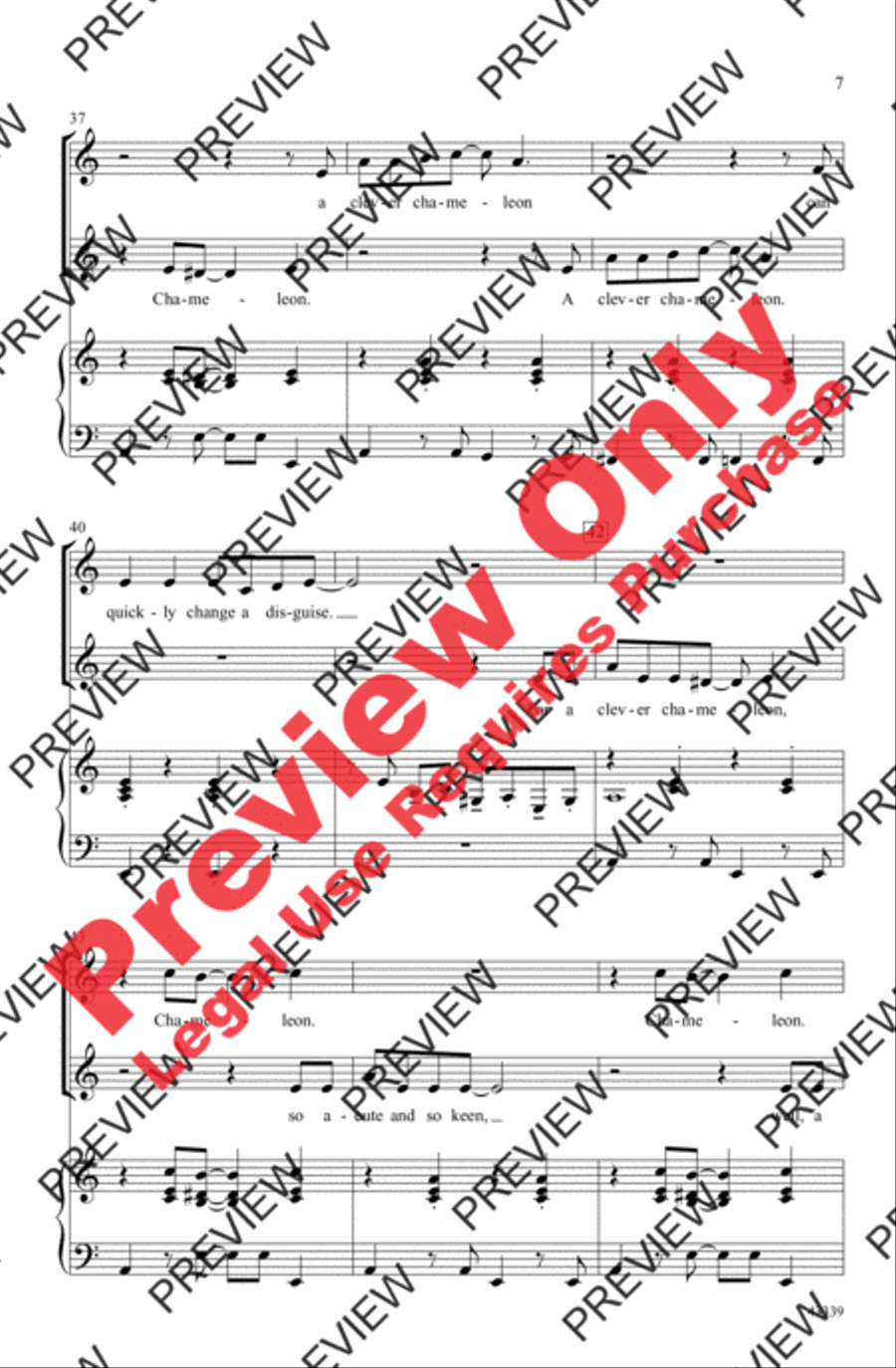Clever Chameleon 2-Part scores gallery preview page 7