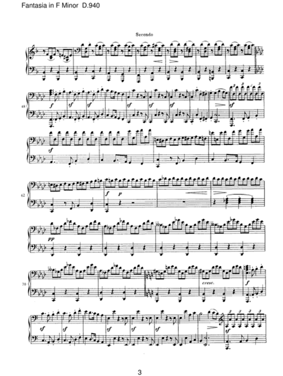 Schubert, Franz - Fantasy F minor op.103 for 4hands piano