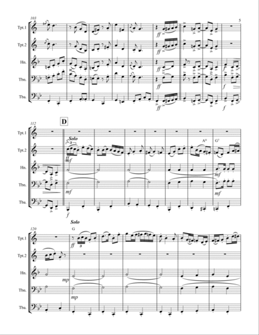 Pennsylvania Polka Brass Ensemble scores gallery preview page 6