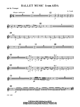 Ballet Music from Aïda: 2nd B-flat Trumpet