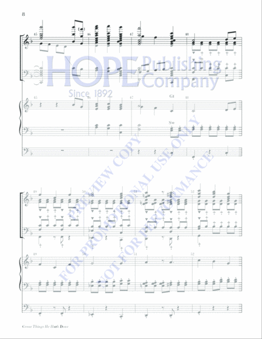 Great Things He Hath Done Handbell Choir scores gallery preview page 8