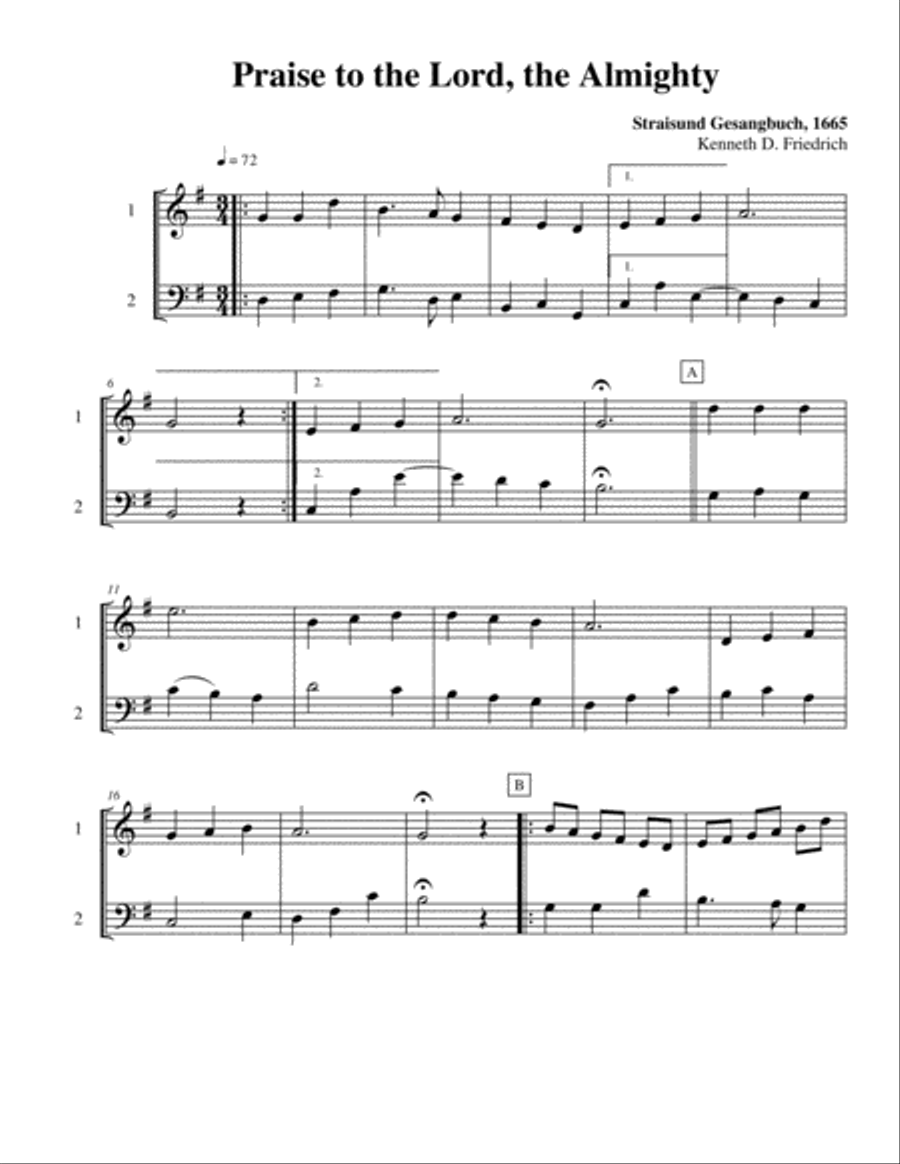 Ten Selected Hymns for the Performing Duet, Vol. 8 - horn and low horn Ten Selected Hymns for the Performing Duet, Vol. 8 - horn and low horn Brass Duet scores gallery preview page 5