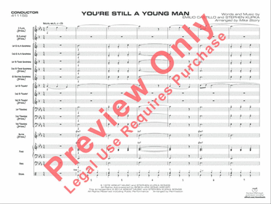 You're Still a Young Man Jazz Ensemble scores gallery preview page 2