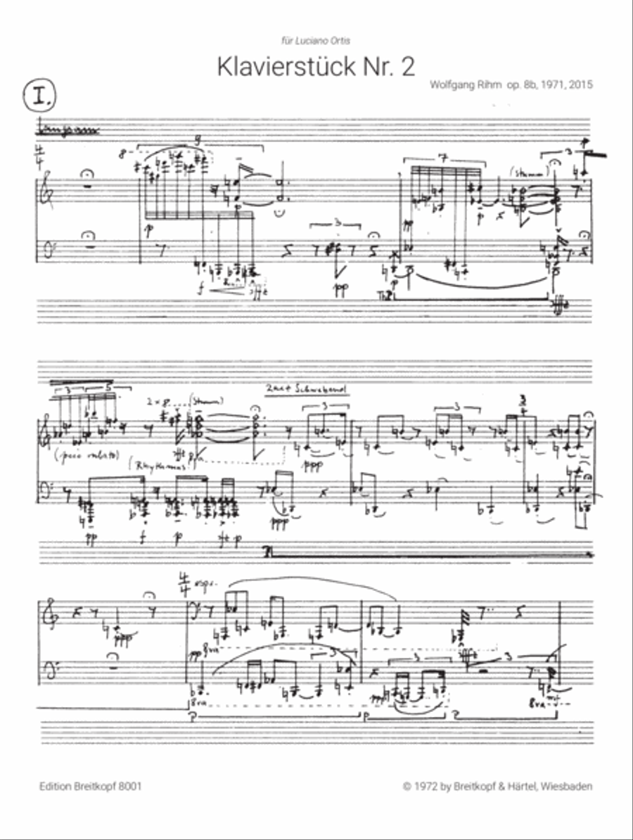 Piano Piece No. 2 Op. 8b Piano Solo scores gallery preview page 2