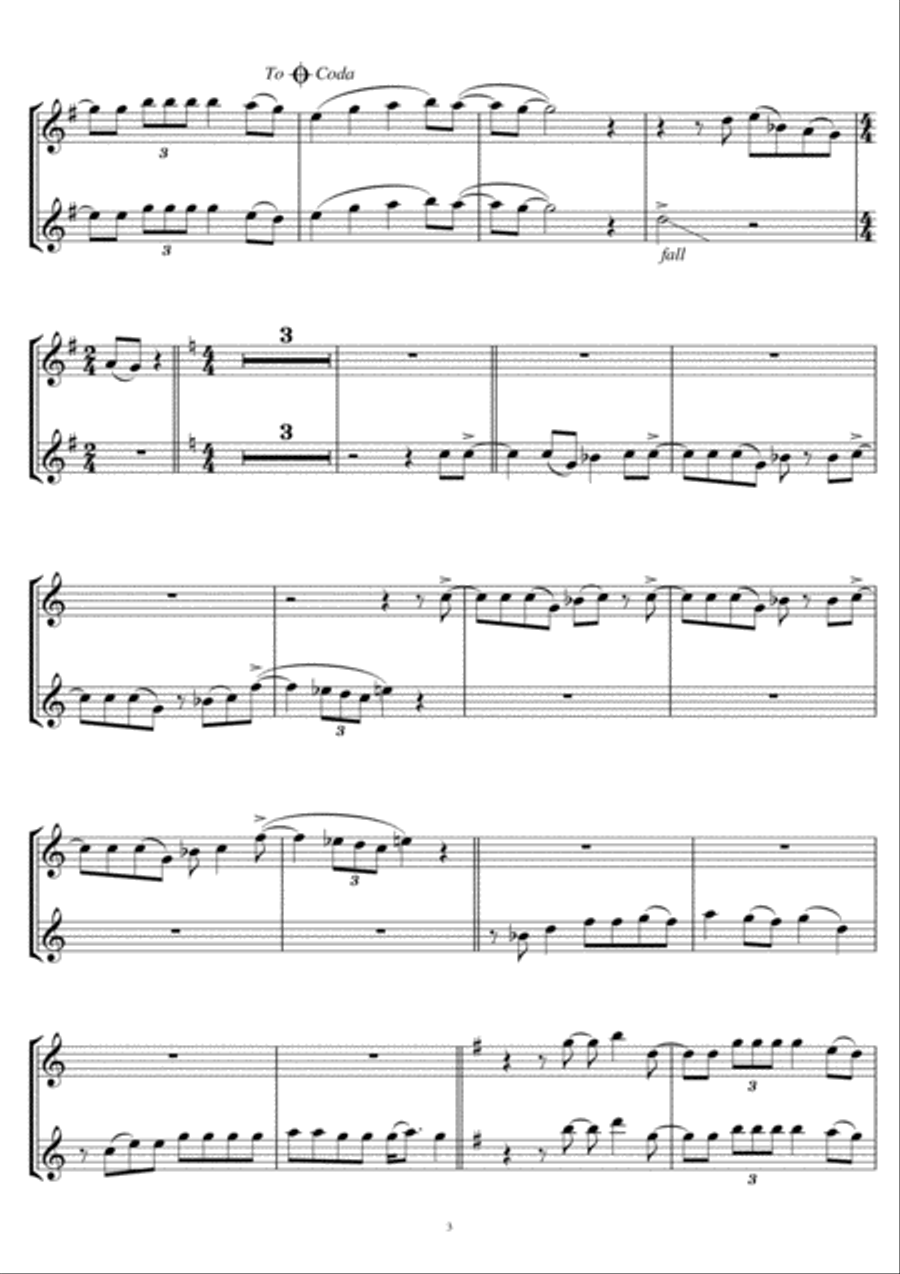 Man! I Feel Like A Woman! Clarinet Duet scores gallery preview page 3