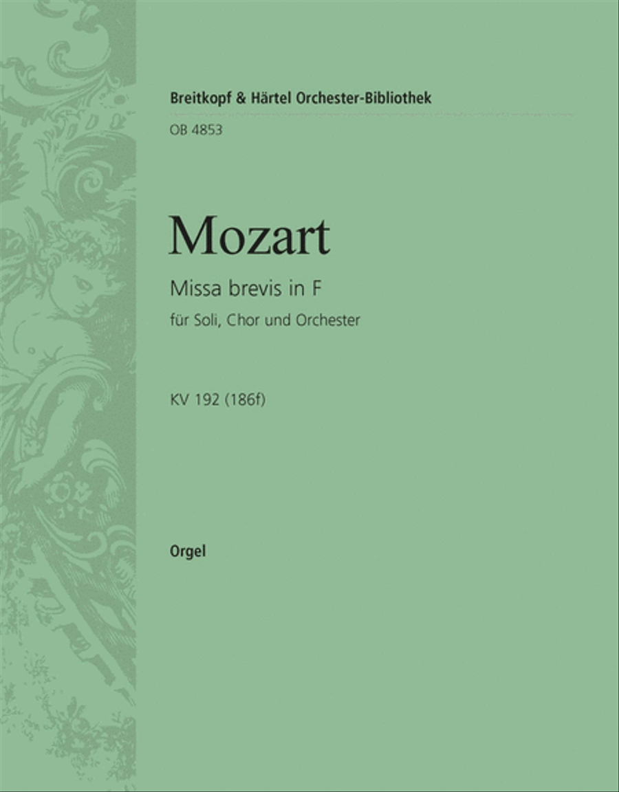 Missa brevis in F K. 192 (186f) 4-Part scores gallery preview page 1