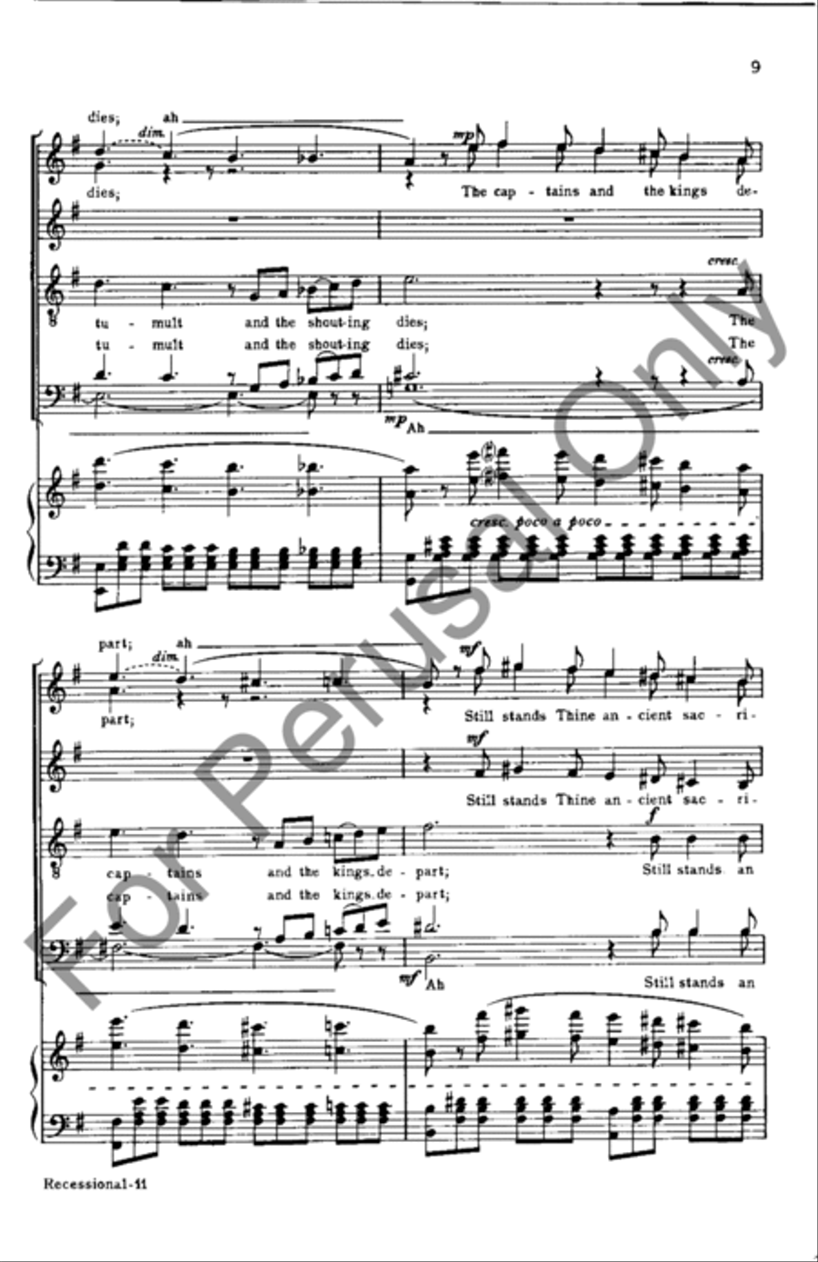 Recessional Recessional 4-Part scores gallery preview page 9