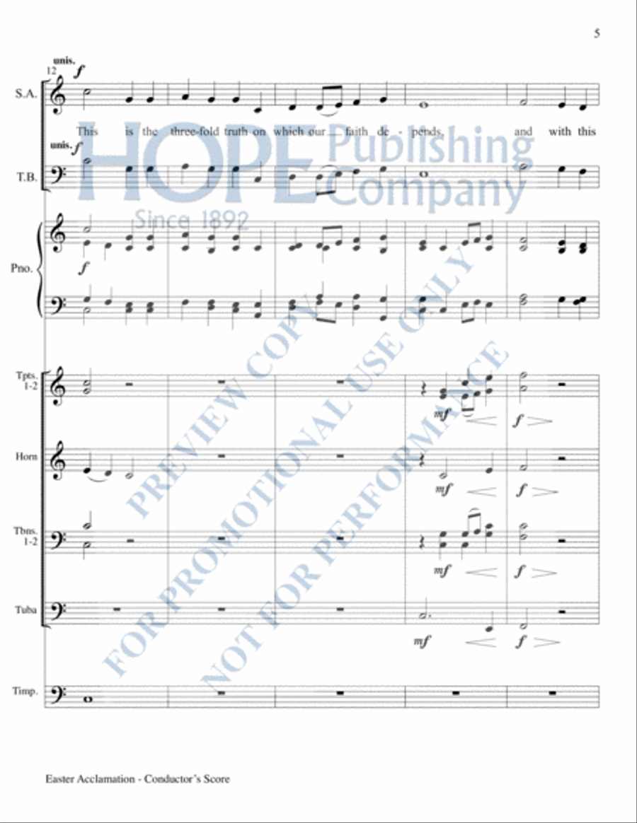 Easter Acclamation Easter Acclamation Choir scores gallery preview page 6
