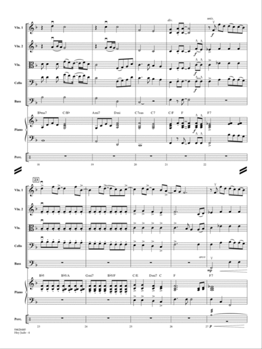 Hey Jude - Conductor Score (Full Score) String Orchestra scores gallery preview page 4