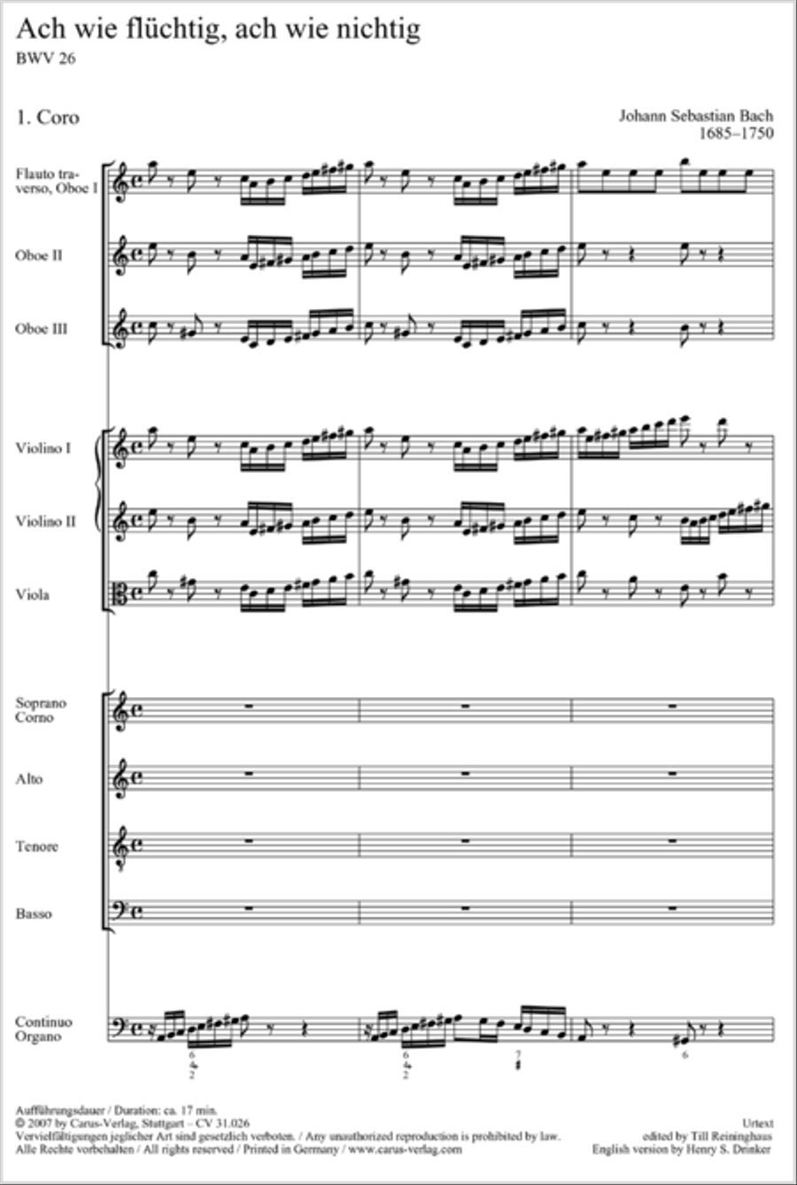 Ah, how fleeting, ah, how futile (Ach wie fluchtig, ach wie nichtig) 4-Part scores gallery preview page 42