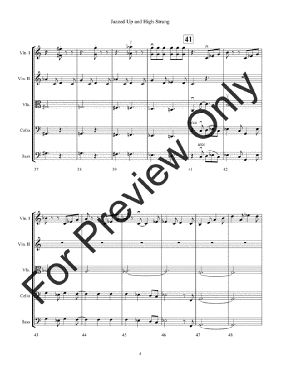 Jazzed-Up and High-Strung String Orchestra scores gallery preview page 7