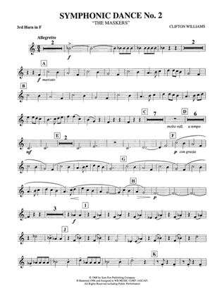 Symphonic Dance No. 2: 3rd F Horn