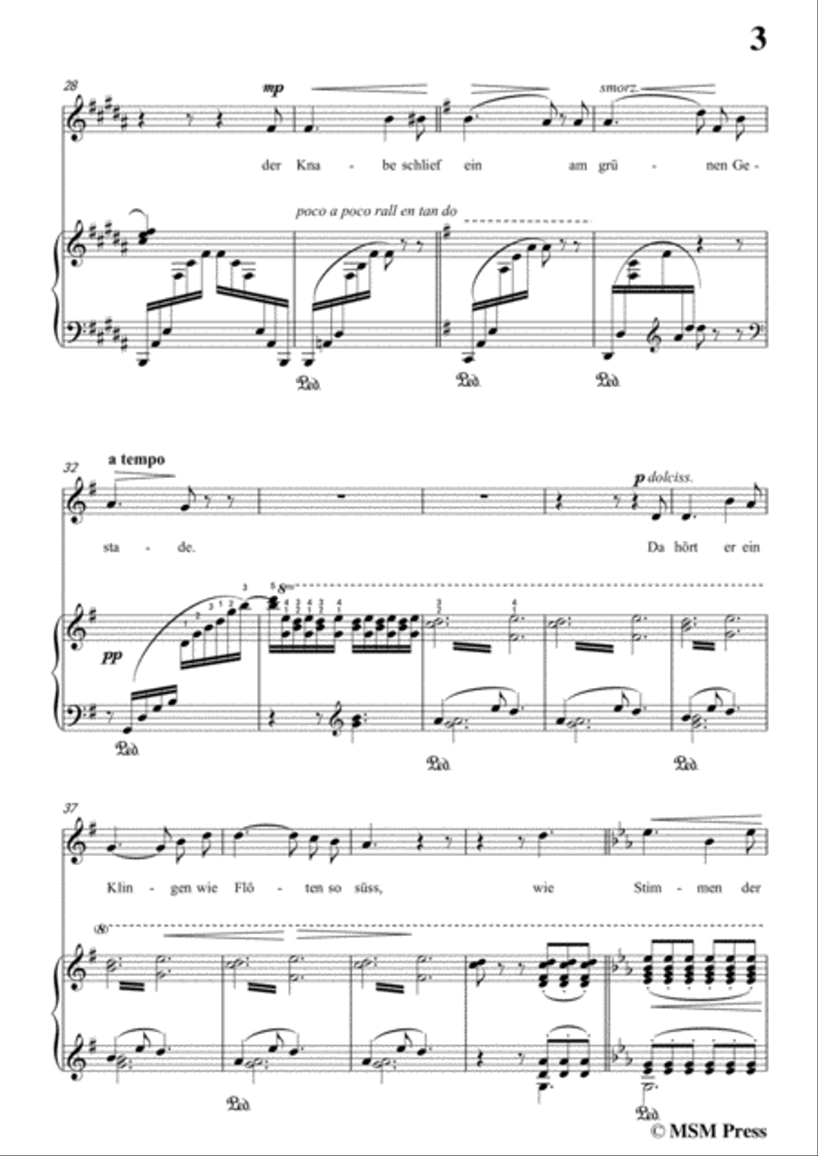Liszt-Der fischerknabe in B Major,for Voice and Piano Voice Solo scores gallery preview page 5