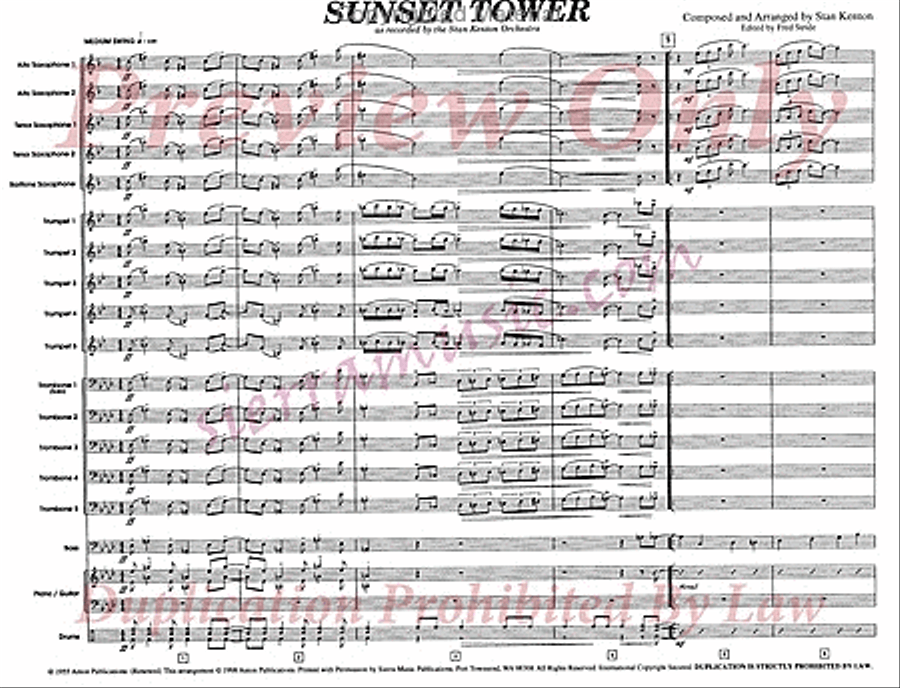 Sunset Tower Sunset Tower Jazz Ensemble scores gallery preview page 2