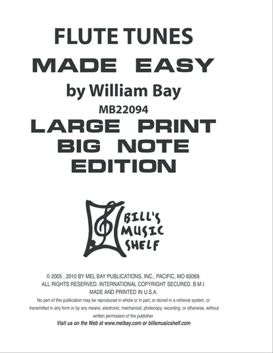 Flute Tunes Made Easy, Big Note/Large Print Edition Flute Solo scores gallery preview page 2