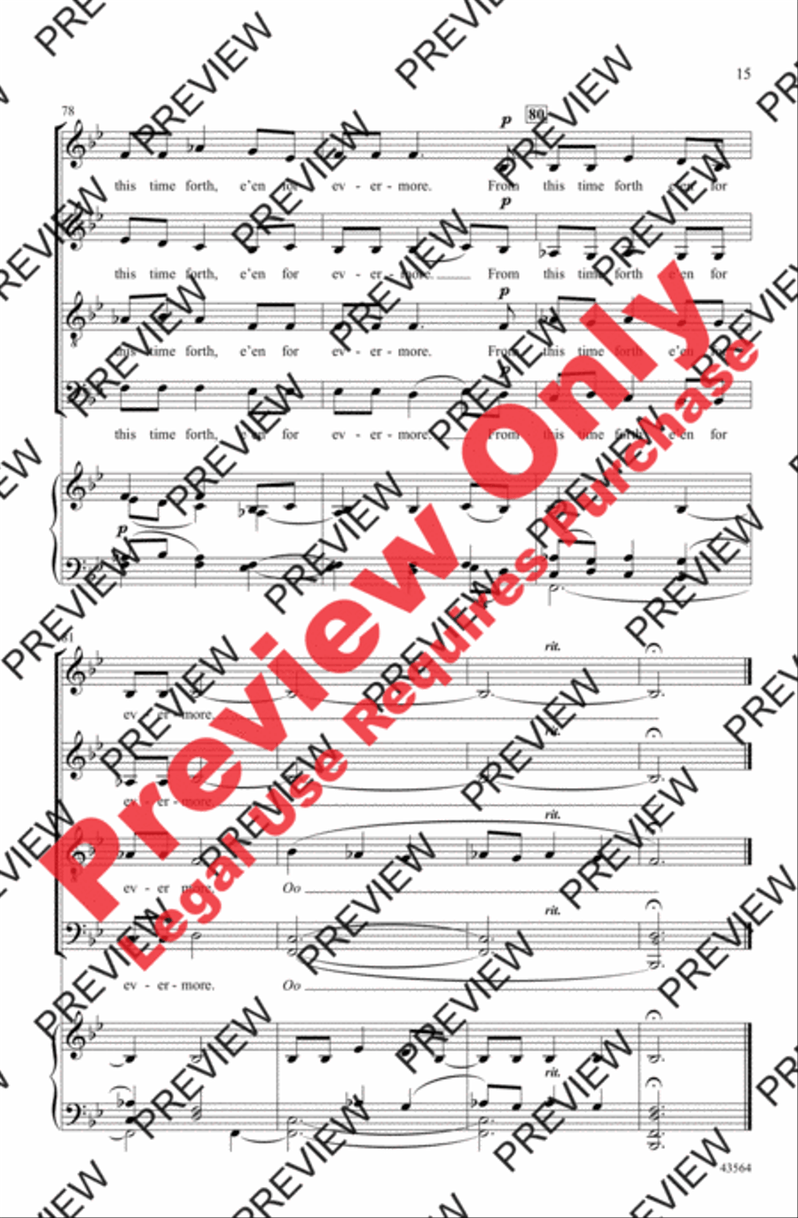 Psalm 121 4-Part scores gallery preview page 15