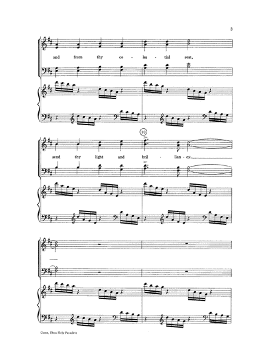 Come, Thou Holy Paraclete 4-Part scores gallery preview page 3