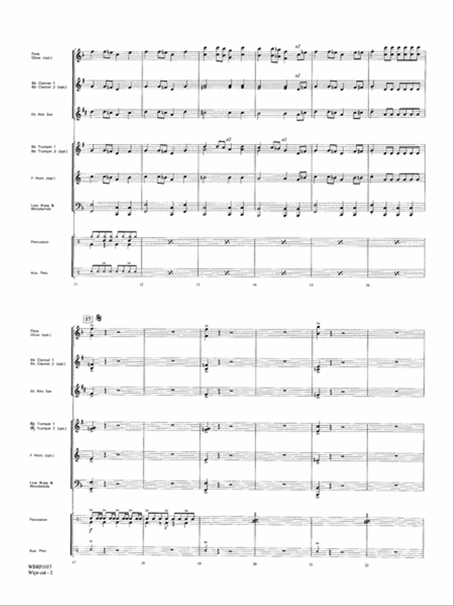 Wipe Out: Score Concert Band scores gallery preview page 4