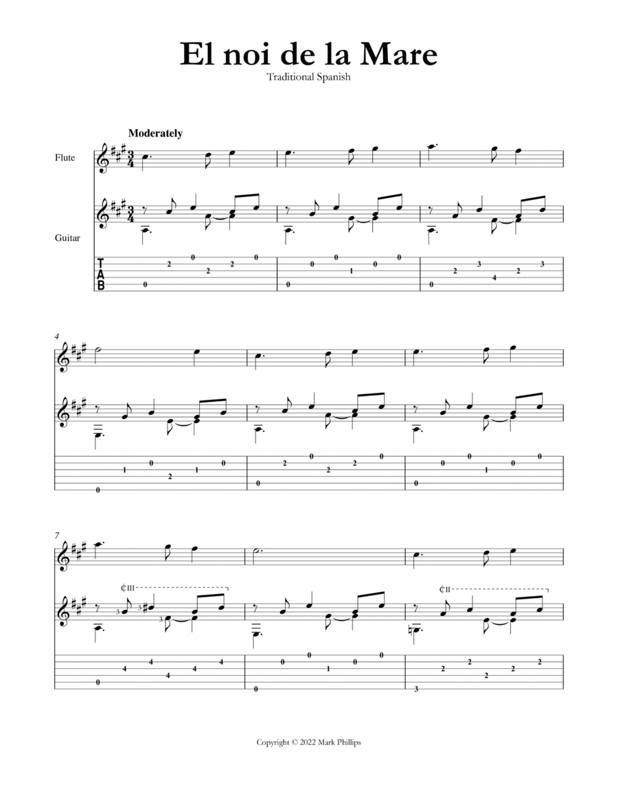 El noi de la Mare El noi de la Mare Flute scores gallery preview page 1