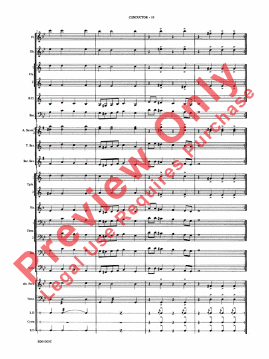 March Slav Concert Band scores gallery preview page 12