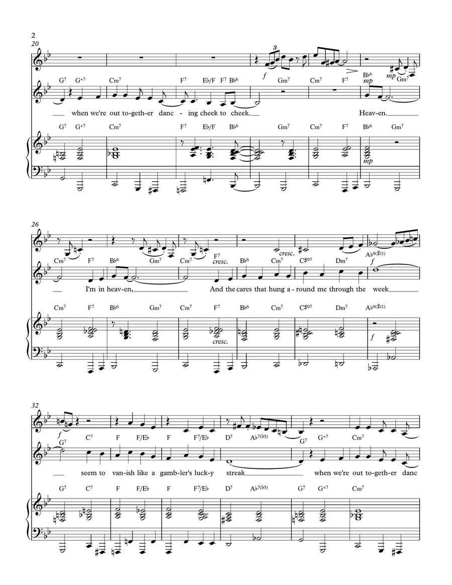 Cheek To Cheek Small Ensemble scores gallery preview page 2