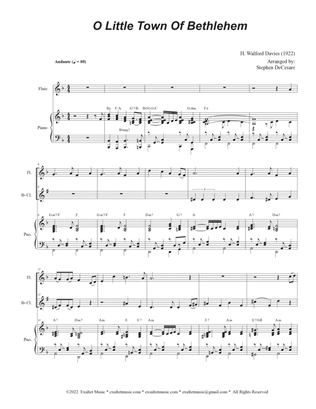 O Little Town Of Bethlehem (Duet for Flute and Bb-Clarinet)