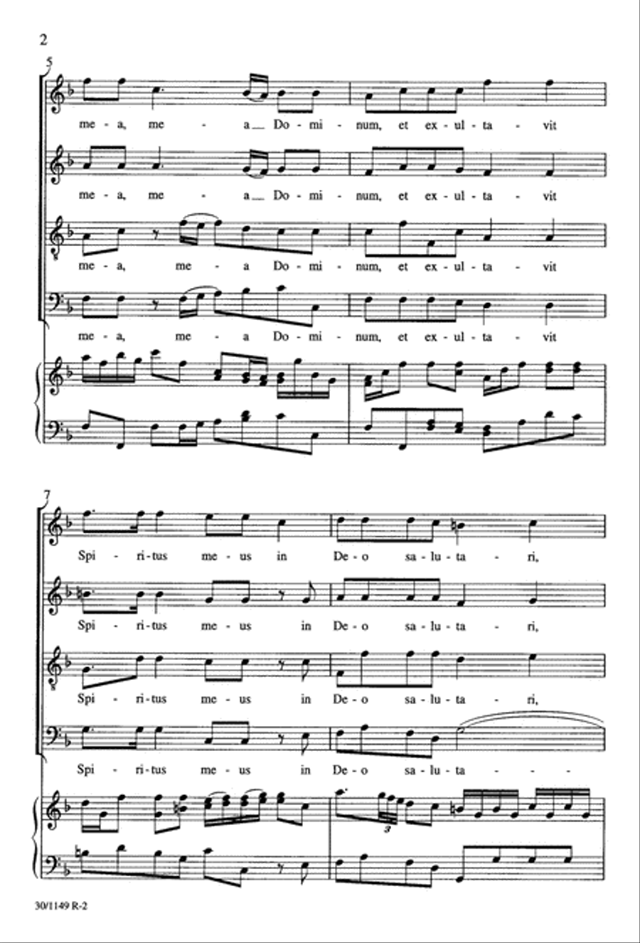 Magnificat in F - Choral Score 4-Part scores gallery preview page 12