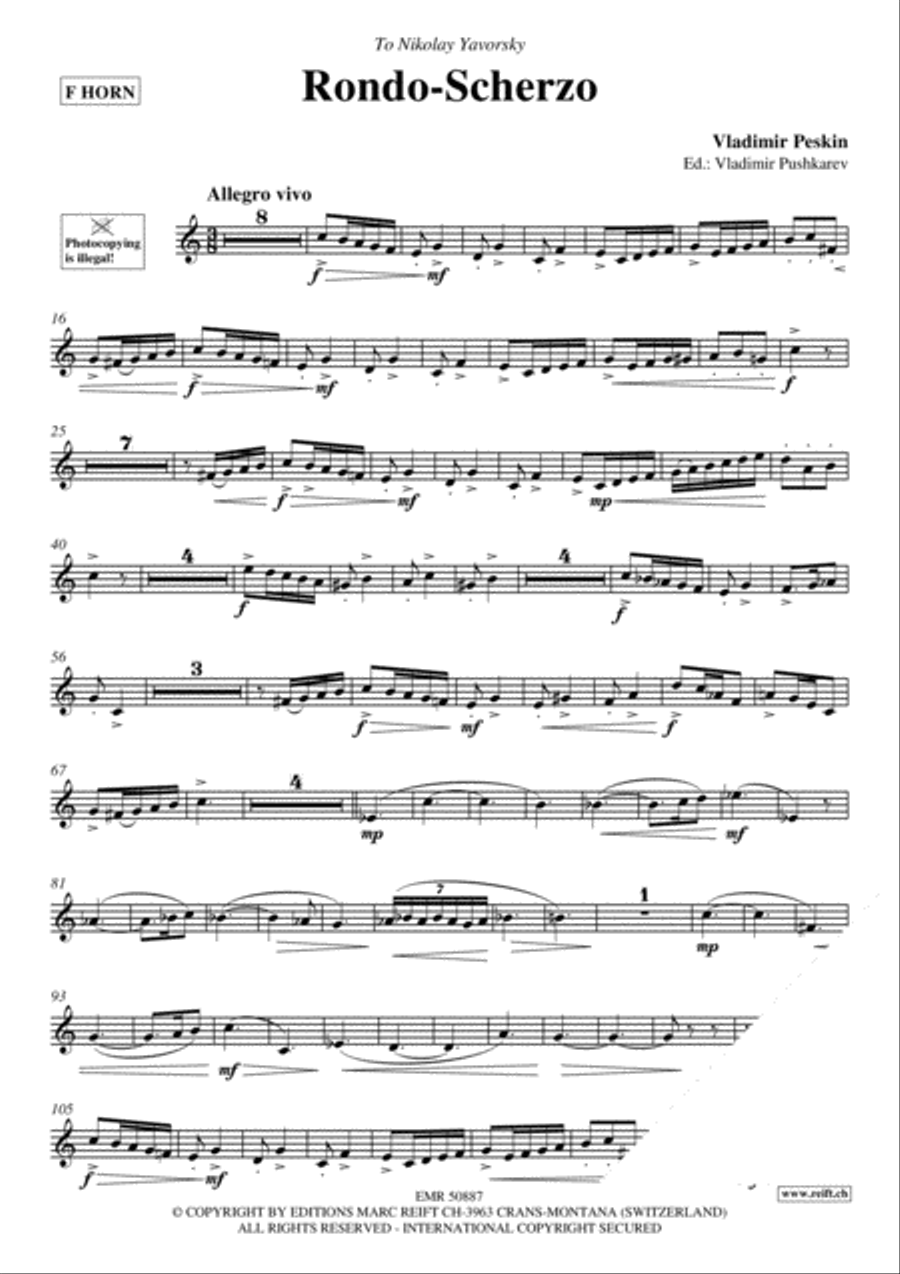 Rondo-Scherzo Horn scores gallery preview page 3