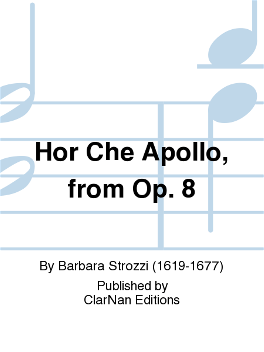 Hor Che Apollo, from Op. 8 High Voice scores gallery preview page 1