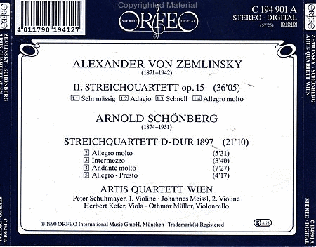 String Quartet No. 2 Op. 15 D