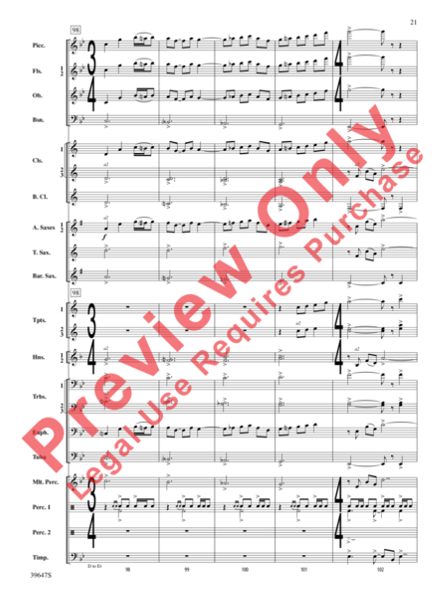Oak Island Odyssey Concert Band scores gallery preview page 22