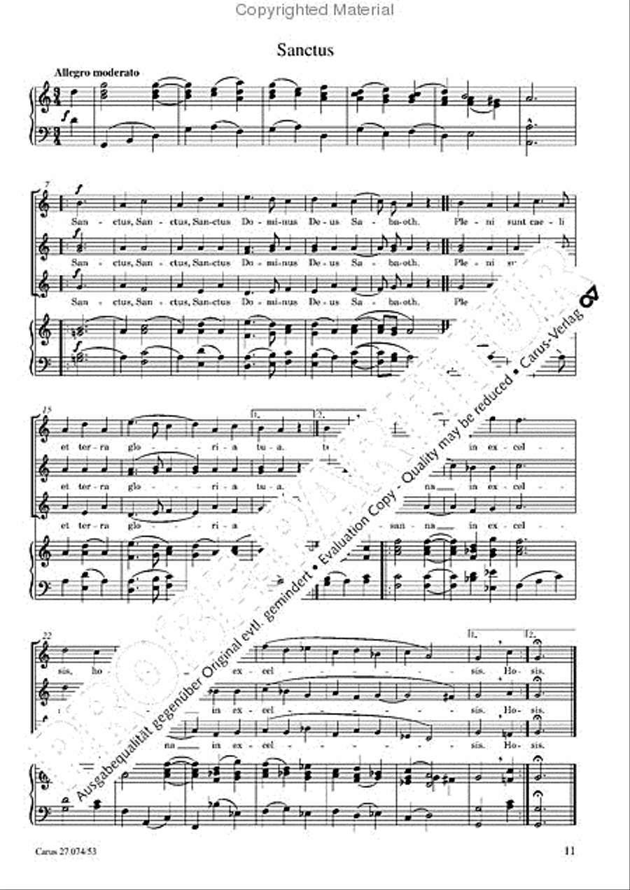 Missa secunda SSA scores gallery preview page 14