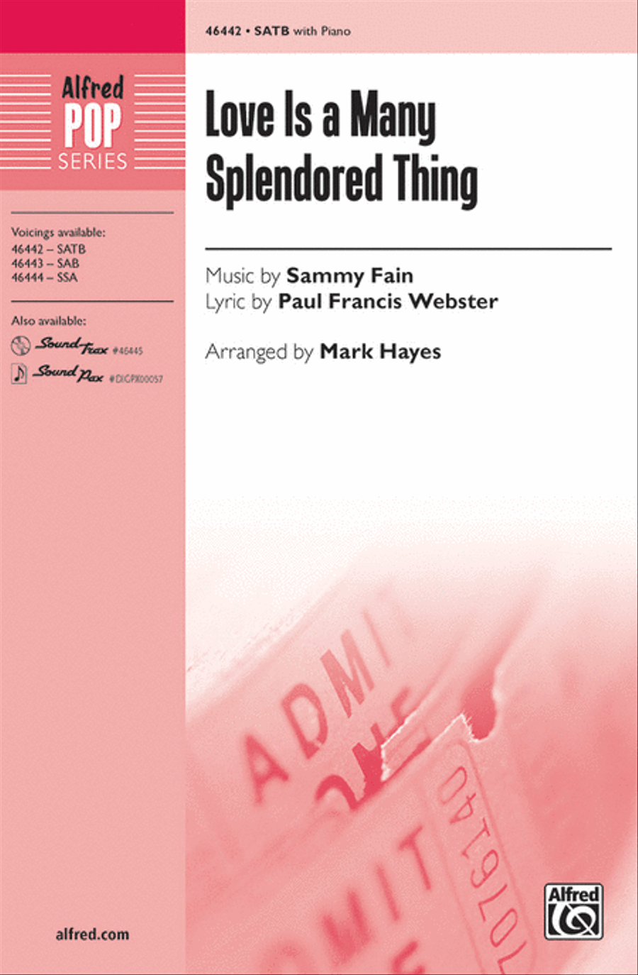 Love Is a Many Splendored Thing 4-Part scores gallery preview page 1