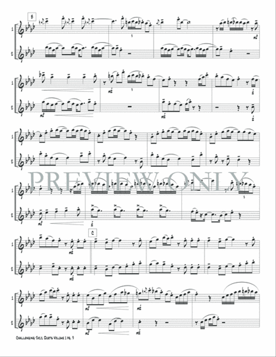 Challenging Jazz Duets, Volume 1 Flute Duet scores gallery preview page 11